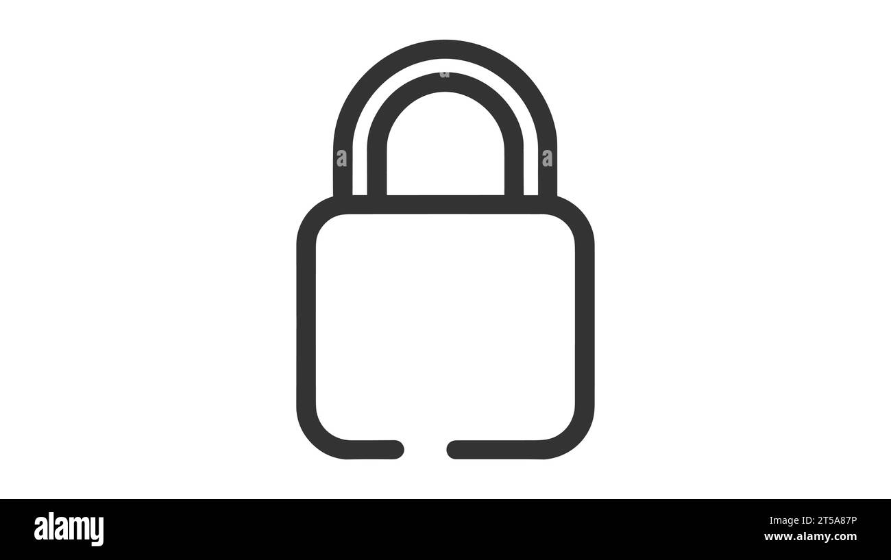 Padlock icon isolated on white background Stock Vector Image & Art - Alamy