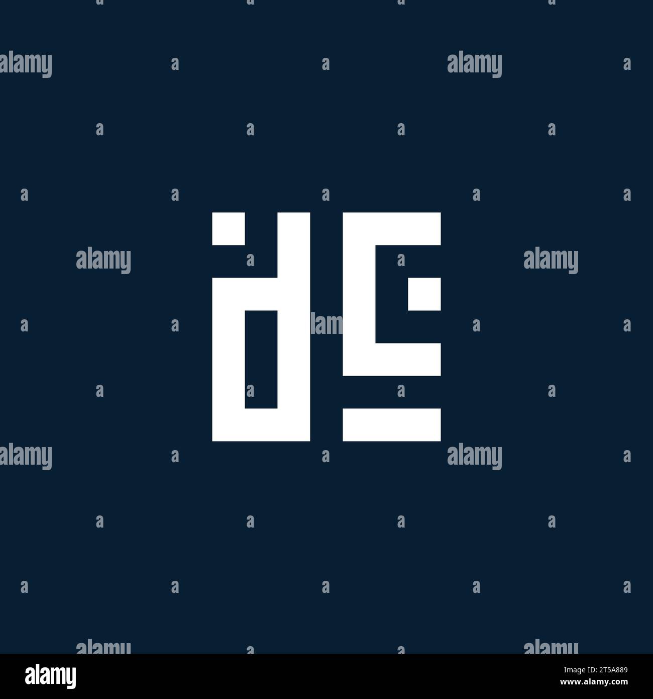 DC initial monogram logo with geometric style design ideas Stock Vector