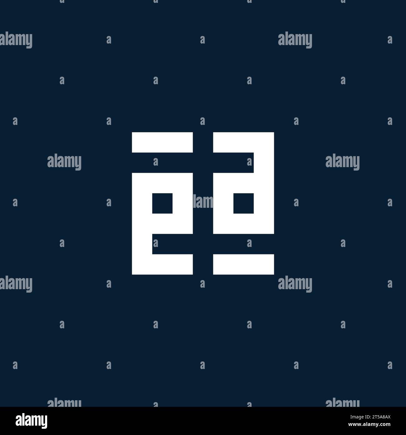 EA initial monogram logo with geometric style design ideas Stock Vector