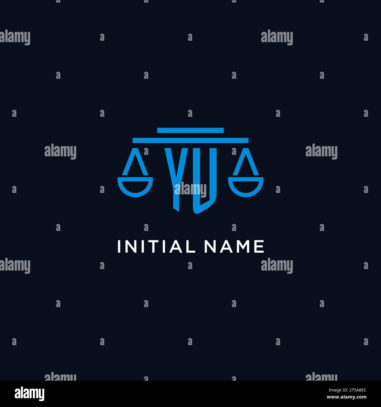 YU monogram initial logo with scales of justice icon design inspiration ...