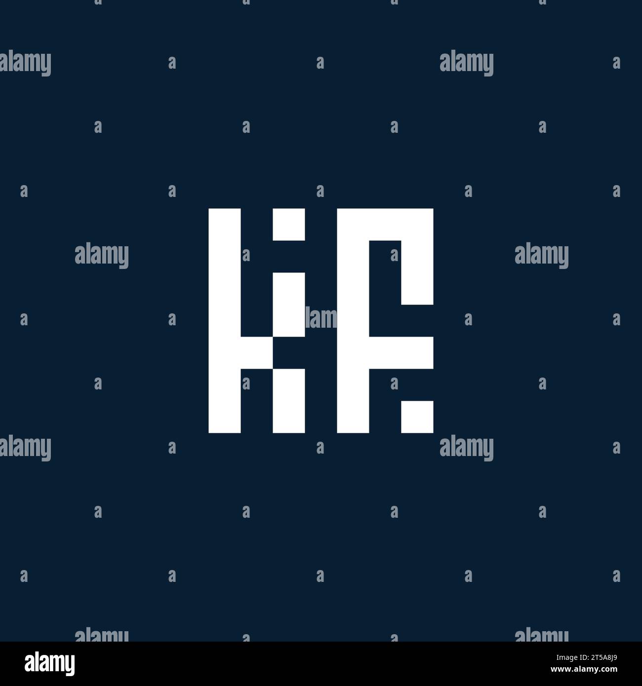 KF initial monogram logo with geometric style design ideas Stock Vector
