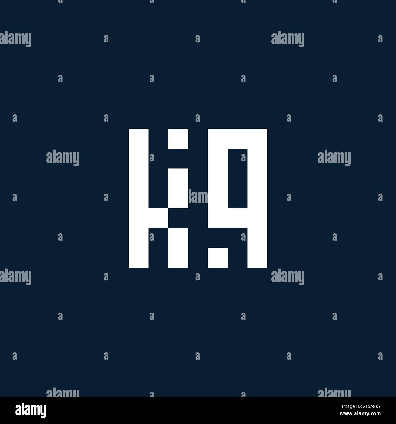 KQ initial monogram logo with geometric style design ideas Stock Vector ...