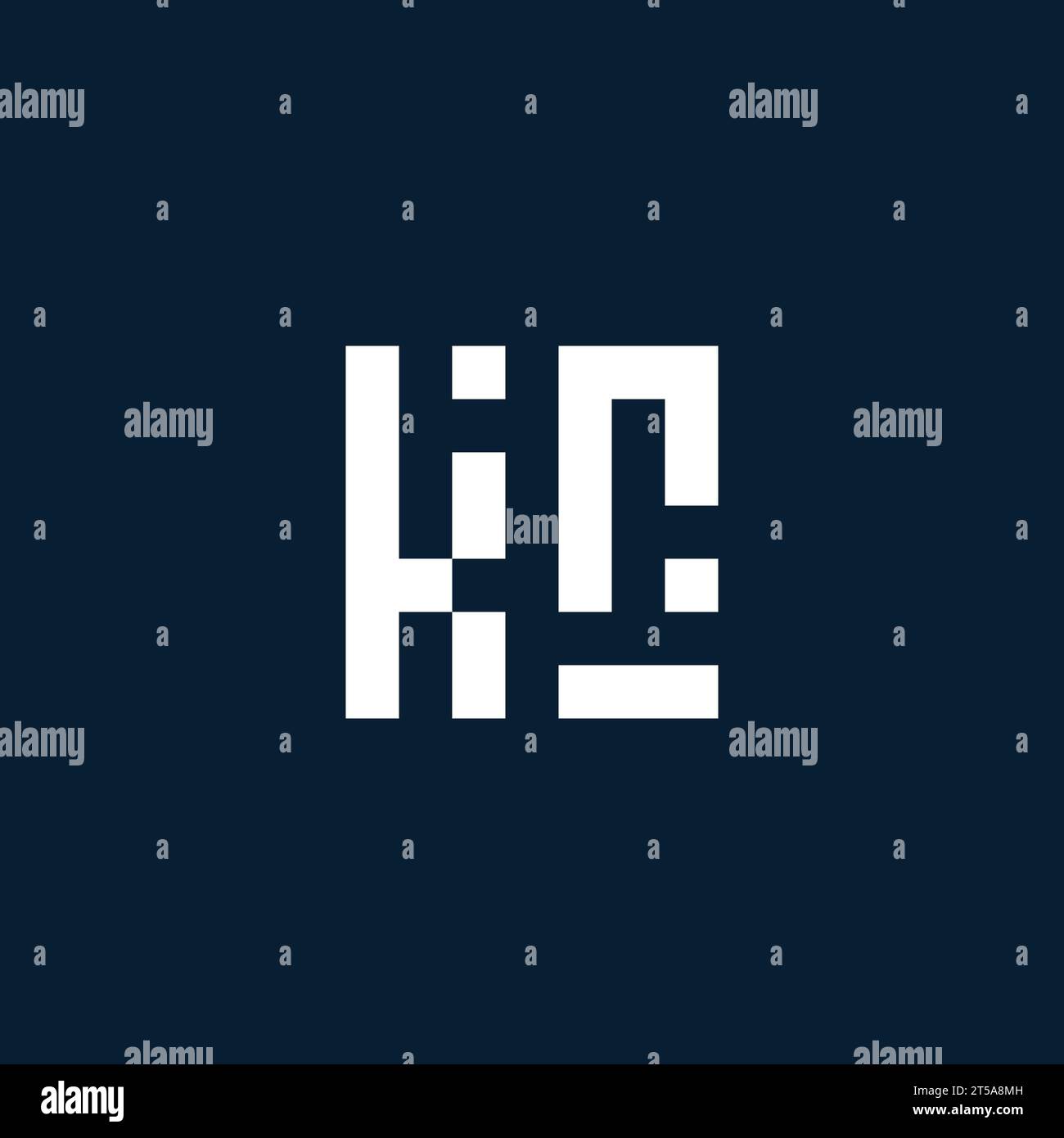 KR initial monogram logo with geometric style design ideas Stock Vector