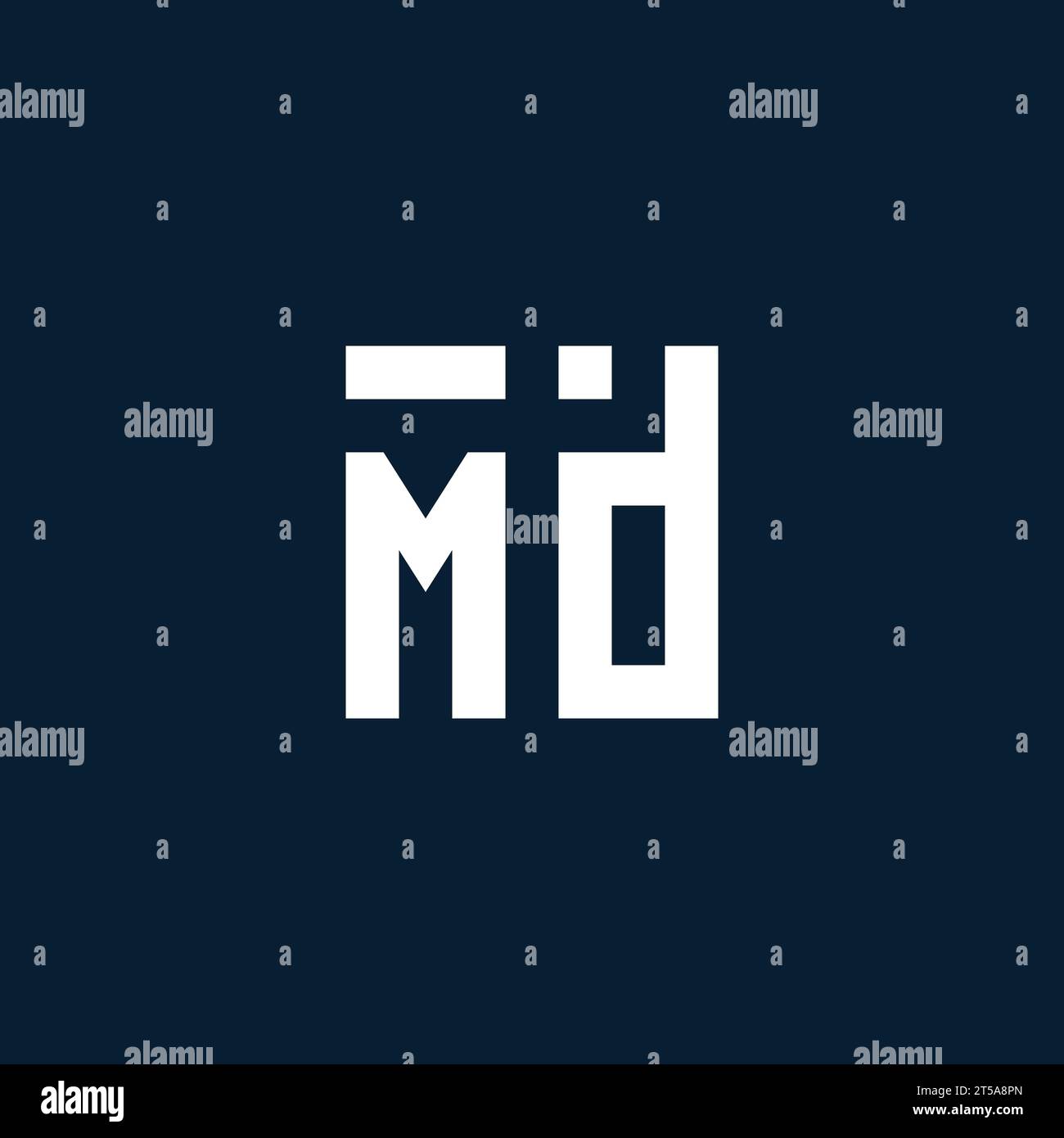 MD initial monogram logo with geometric style design ideas Stock Vector