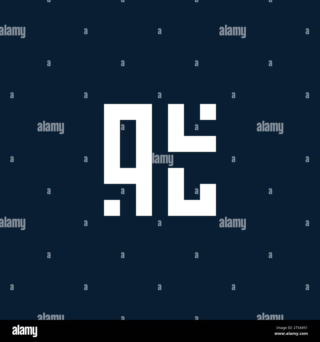 QT initial monogram logo with geometric style design ideas Stock Vector