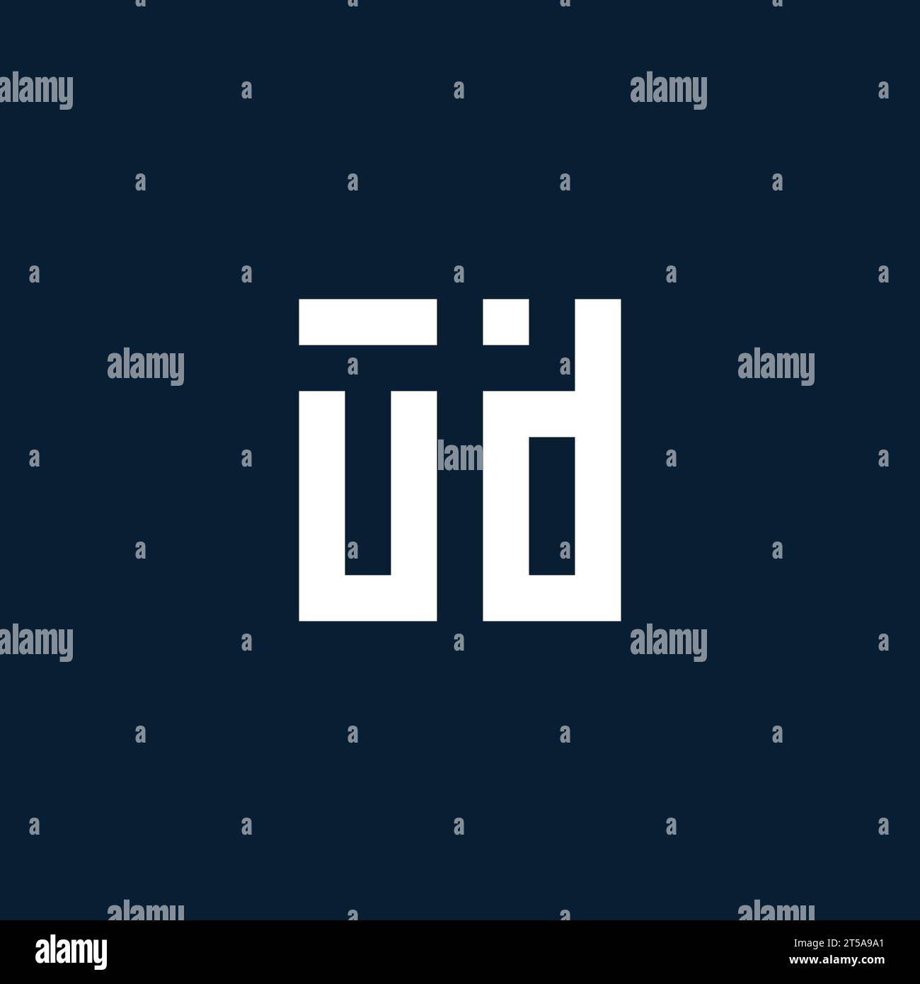 UD initial monogram logo with geometric style design ideas Stock Vector