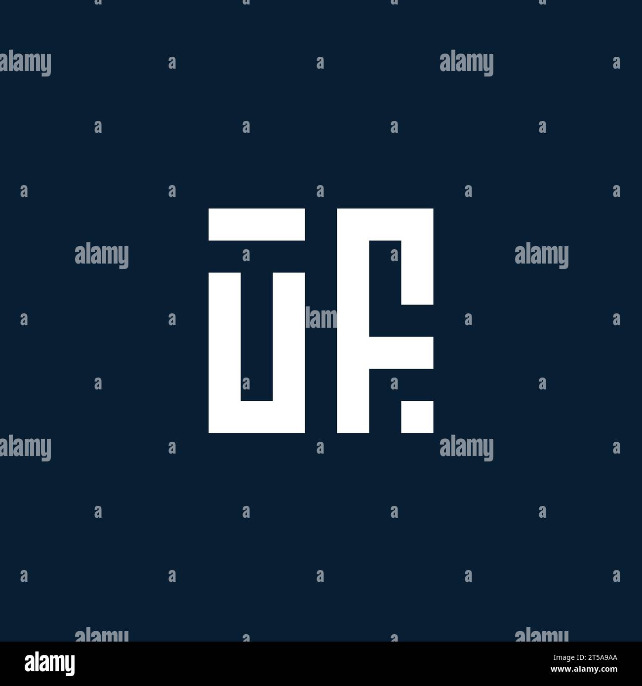 UF initial monogram logo with geometric style design ideas Stock Vector