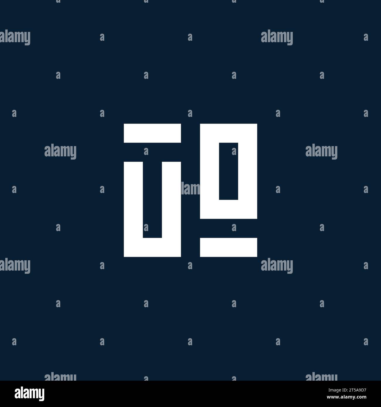 UO initial monogram logo with geometric style design ideas Stock Vector