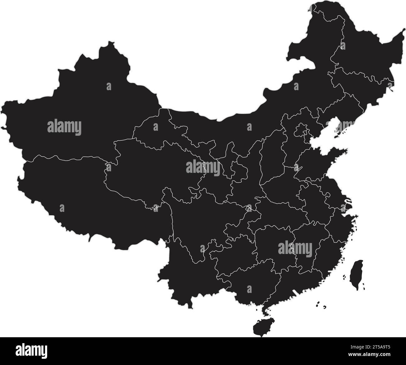 china map backdrop in vector form Stock Vector