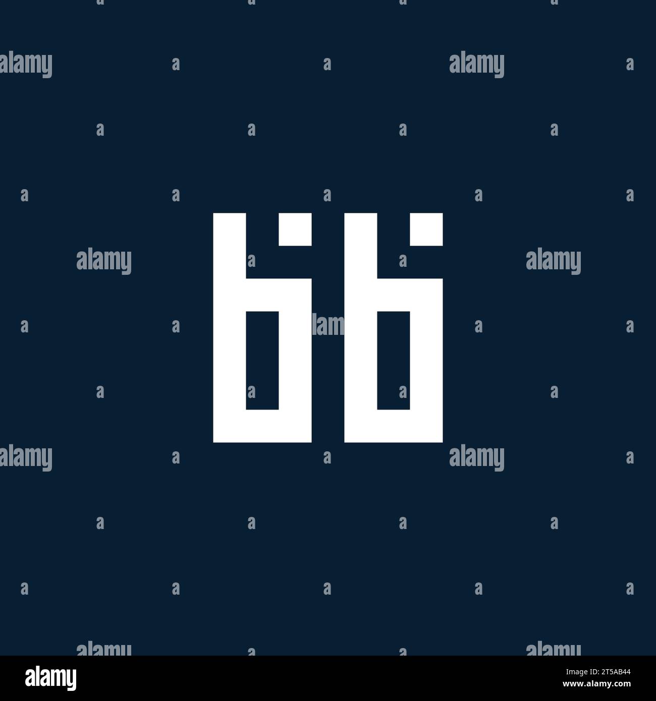 BB initial monogram logo with geometric style design ideas Stock Vector