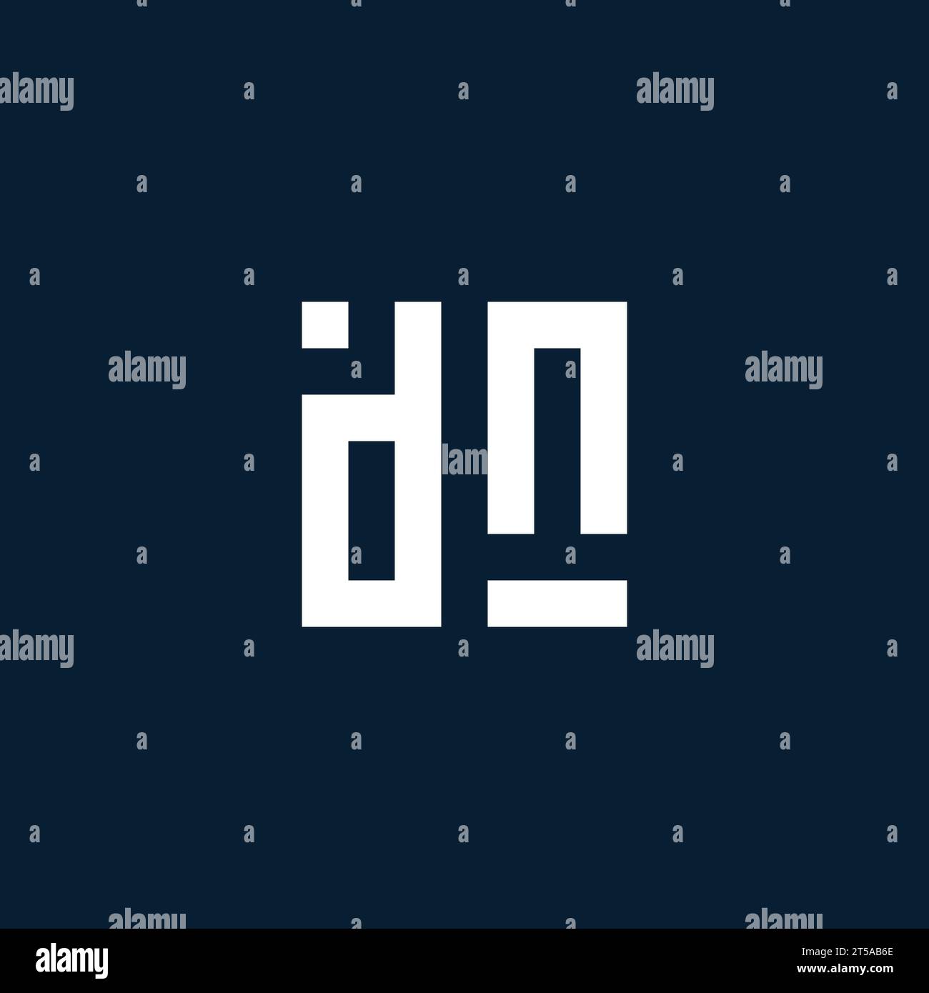 DN initial monogram logo with geometric style design ideas Stock Vector