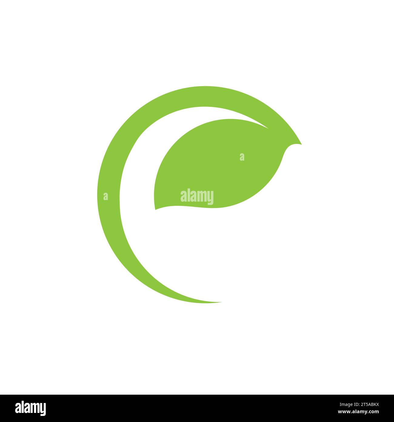 C leaf green ecology nature logo Stock Vector Image & Art - Alamy