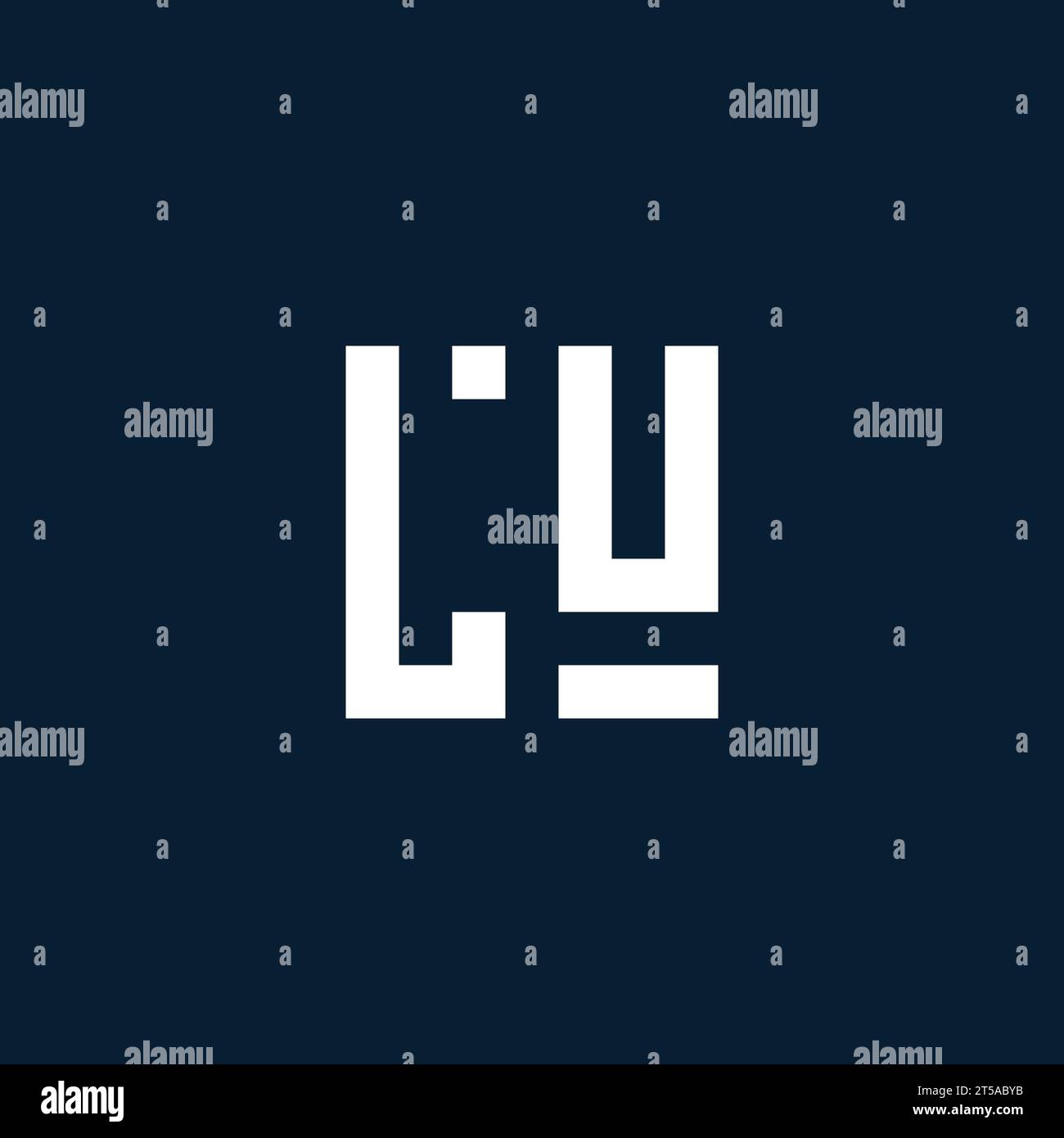 LU initial monogram logo with geometric style design ideas Stock Vector