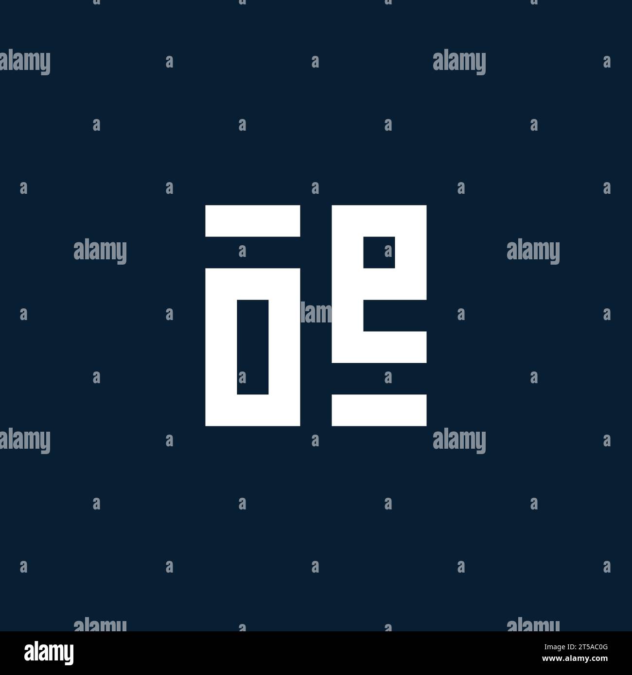 OE initial monogram logo with geometric style design ideas Stock Vector