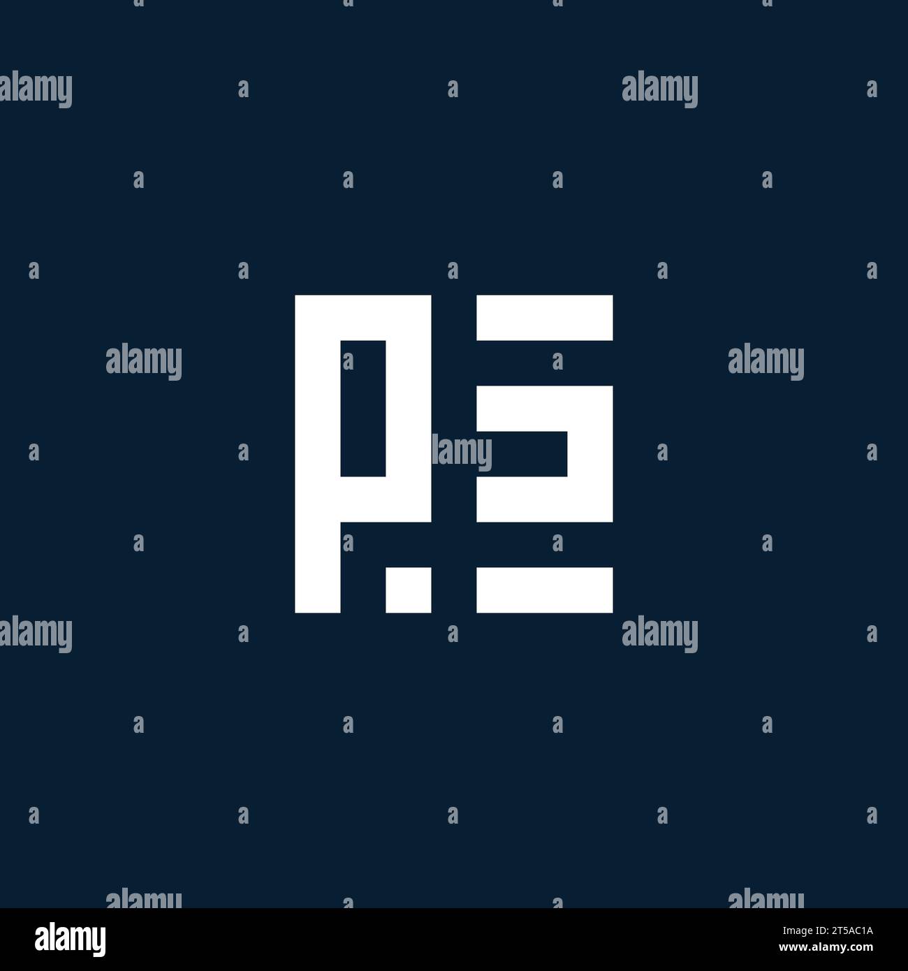 PS initial monogram logo with geometric style design ideas Stock Vector