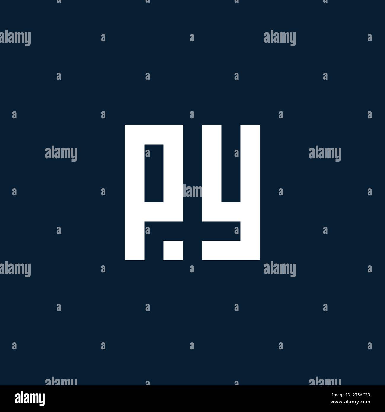 PY initial monogram logo with geometric style design ideas Stock Vector