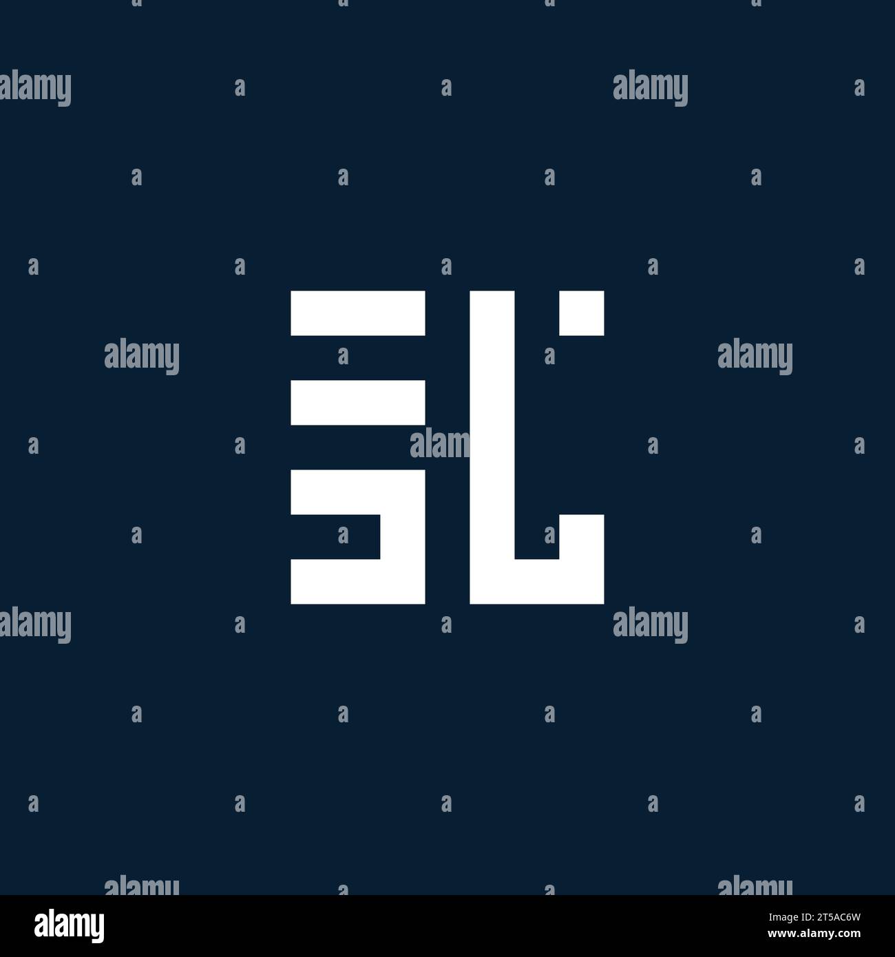 SL initial monogram logo with geometric style design ideas Stock Vector