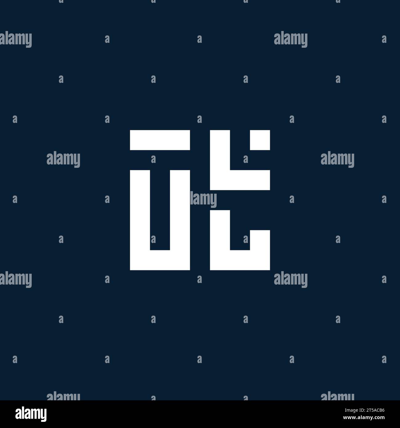 UT initial monogram logo with geometric style design ideas Stock Vector