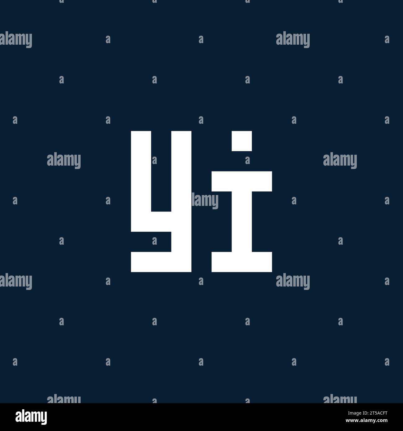 YI initial monogram logo with geometric style design ideas Stock Vector