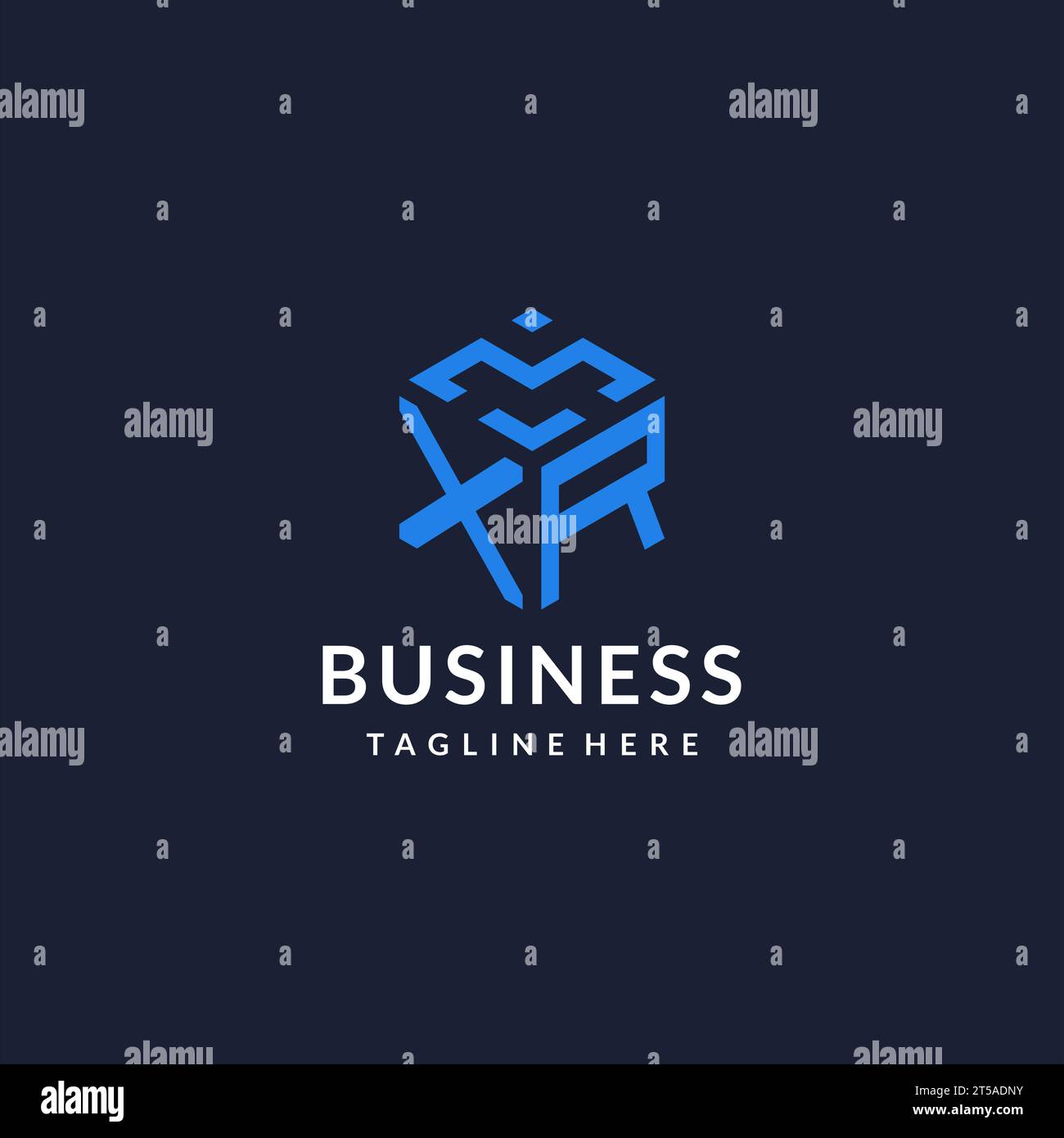 XR logo hexagon designs, best monogram initial logo with hexagonal ...
