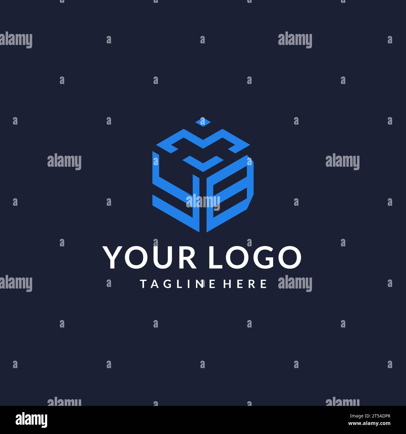 YB logo hexagon designs, best monogram initial logo with hexagonal ...