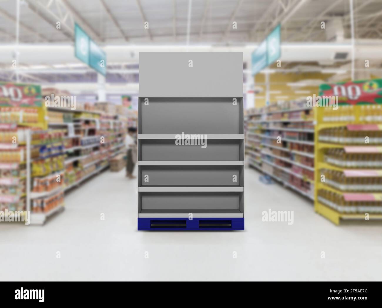 Supermarket Product Display Gondola Stand. 3D Rendering Stock Photo Alamy