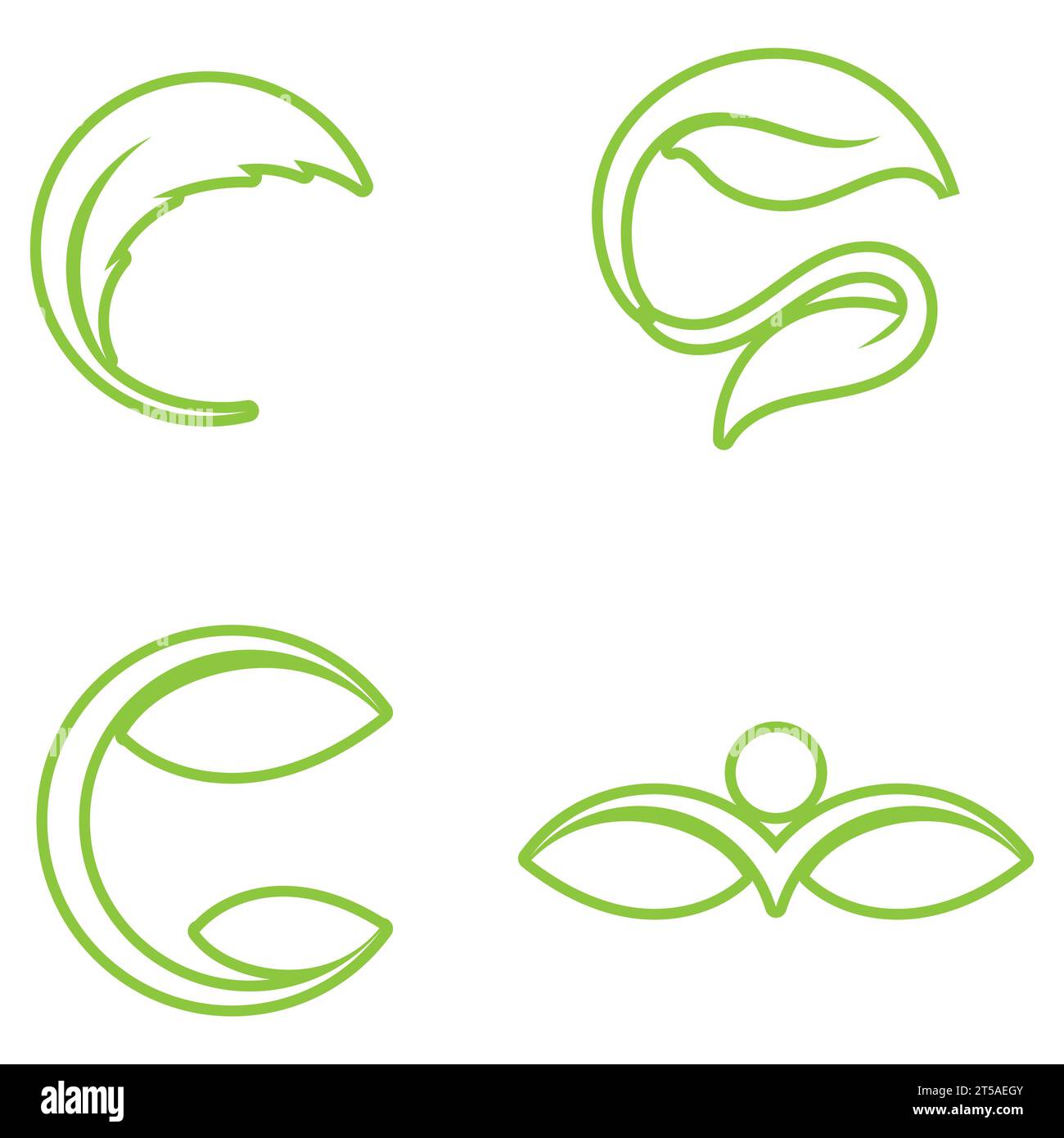 C leaf green ecology nature logo Stock Vector Image & Art - Alamy