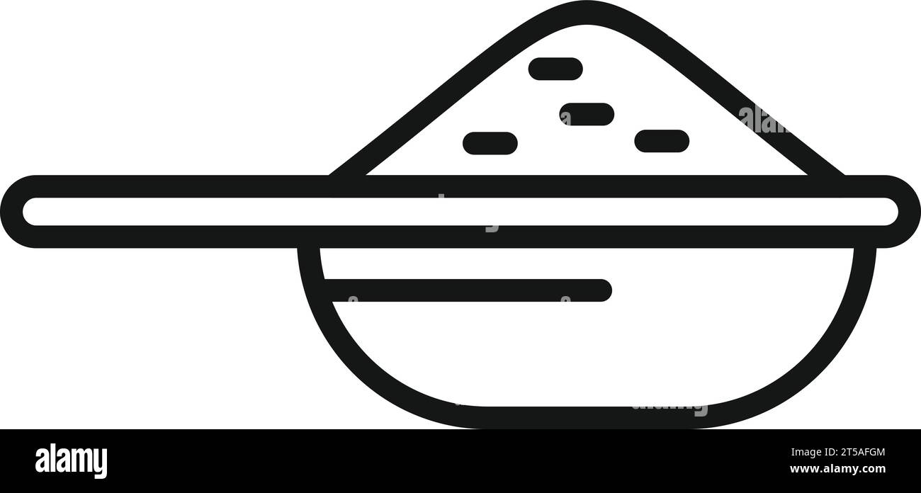 Steel spoon of wasabi icon outline vector. Sauce asian meal. Spicy