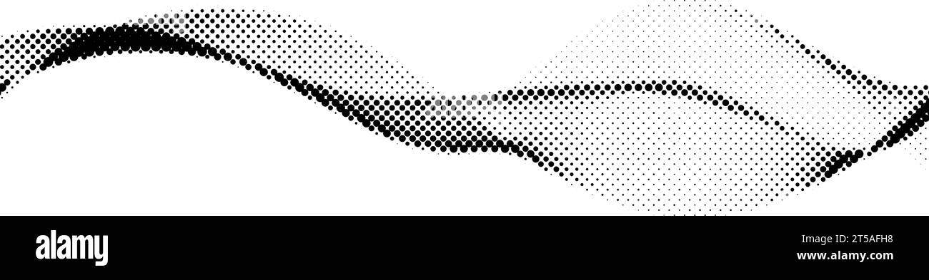 Halftone wave background. Dotted flowing shape wallpaper. Abstract wavy ...