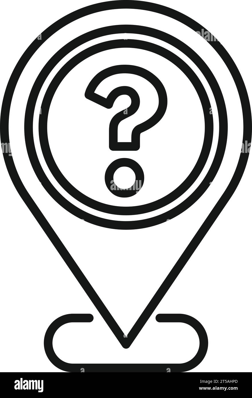 Location anonymous icon outline vector. Mark user person. Agent work Stock Vector