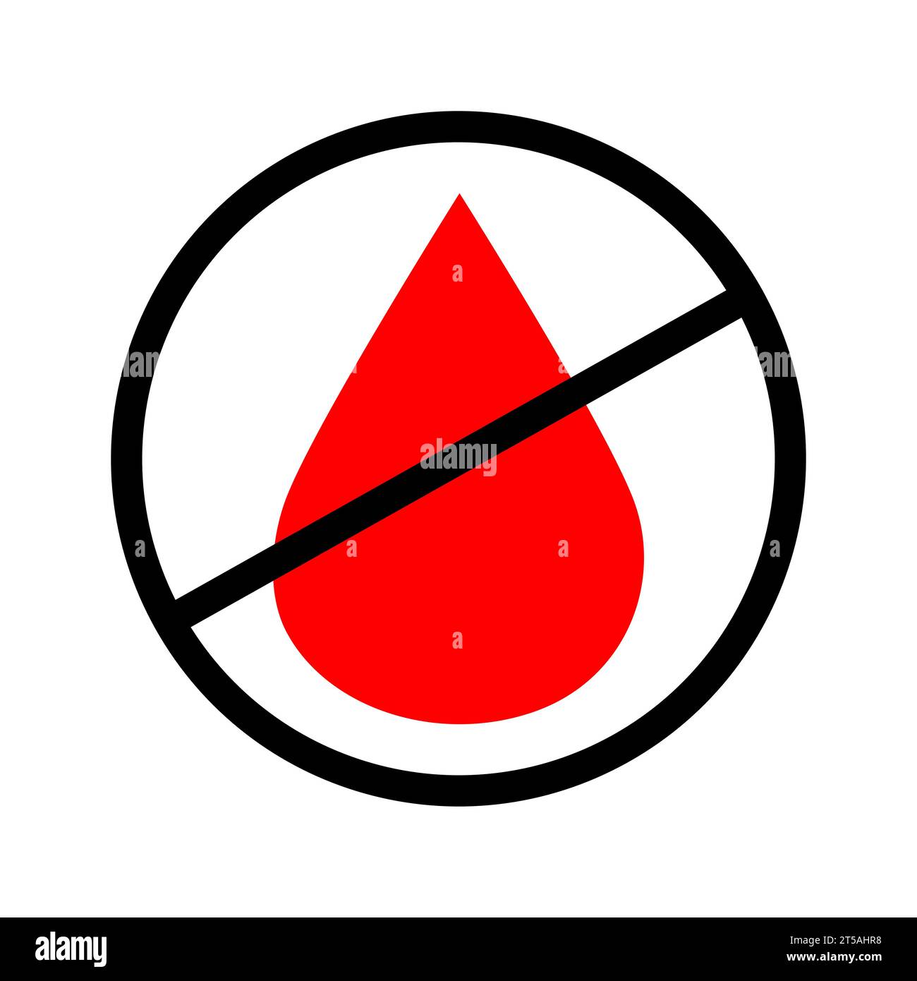 A label depicting the refusal of blood transfusion. Bloodless methods of treatment and surgery. Icon for keychain, sites, apps, labels, stickers and Stock Vector