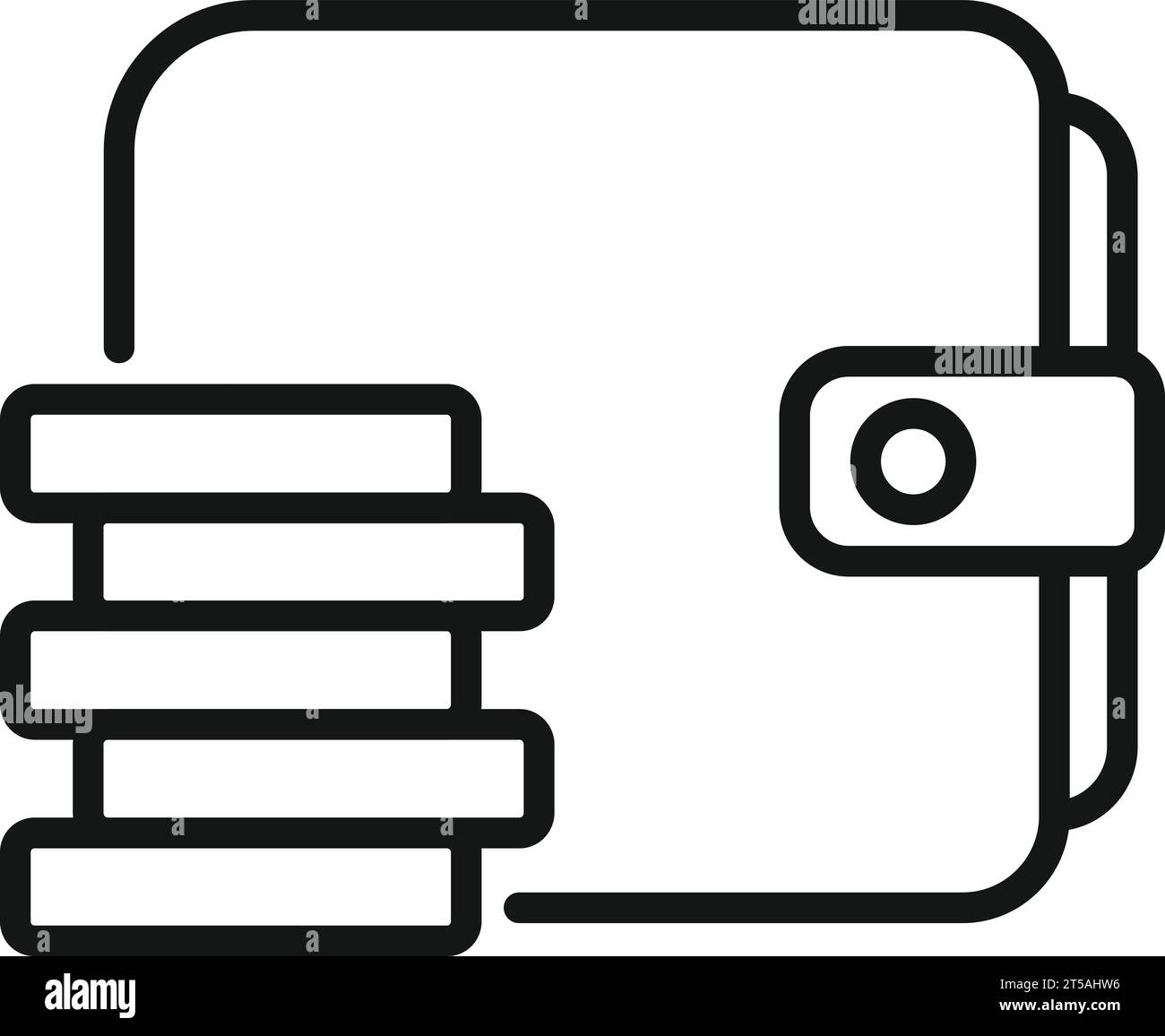 Money coins wallet icon outline vector. Payment cashback. Safe funds ...