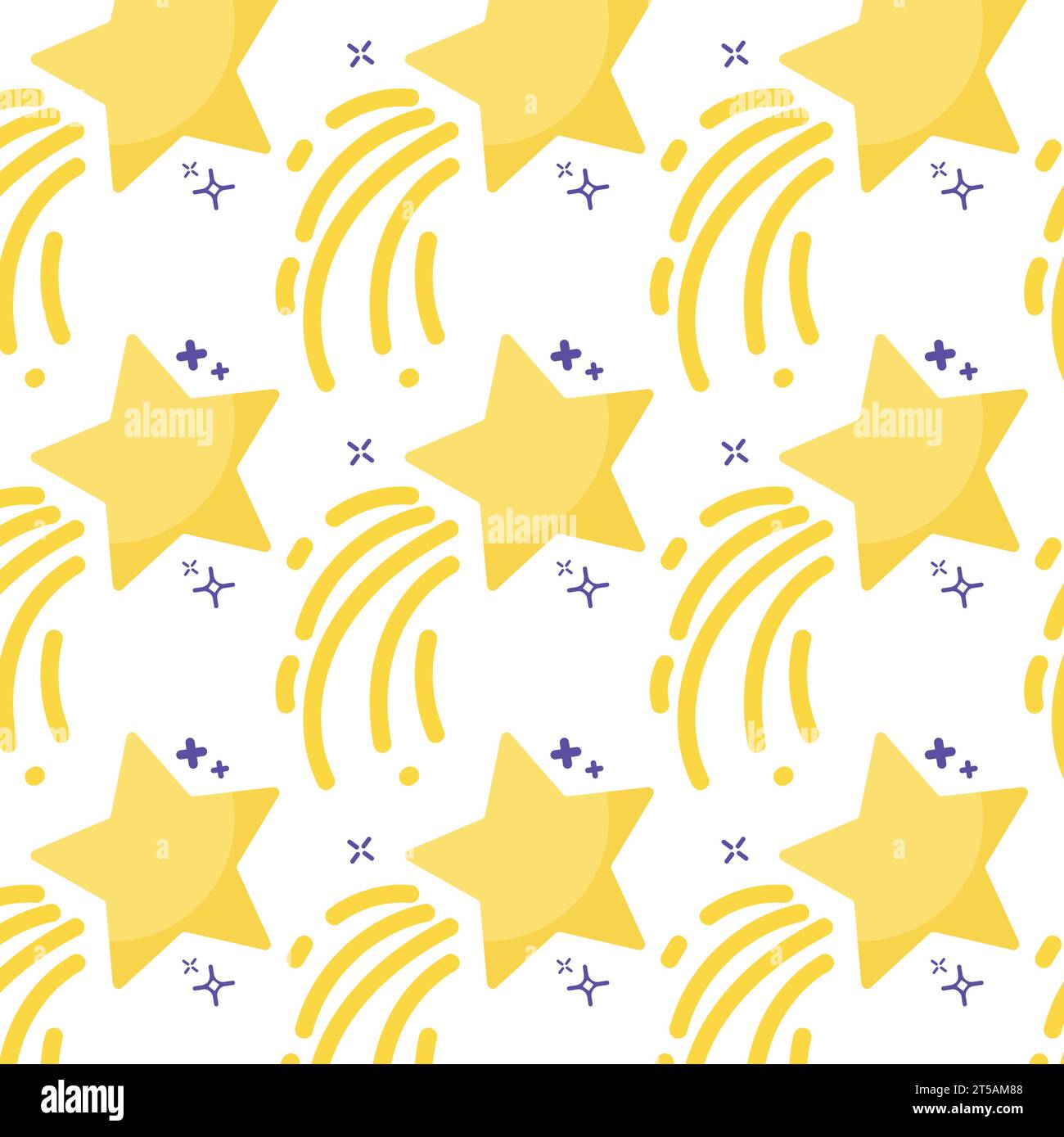 Golden star shape seamless pattern background Vector Stock Vector Image ...