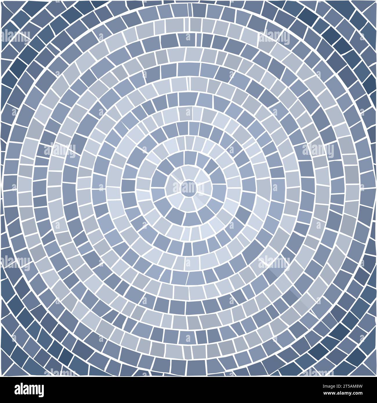 Mosaic tile vector template, seamless pattern Stock Vector