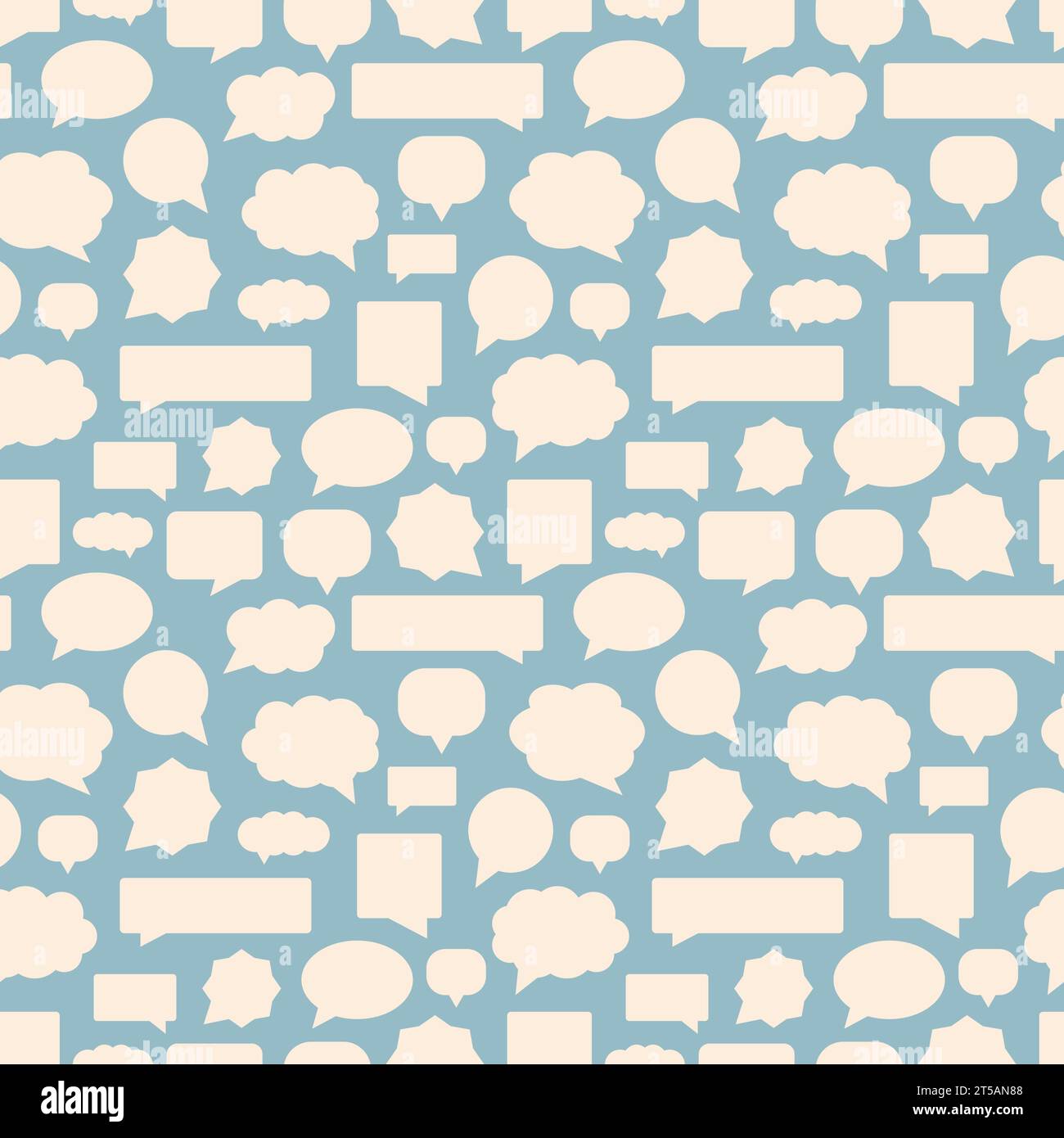 seamless pattern with speech bubbles, chat windows- vector illustration Stock Vector