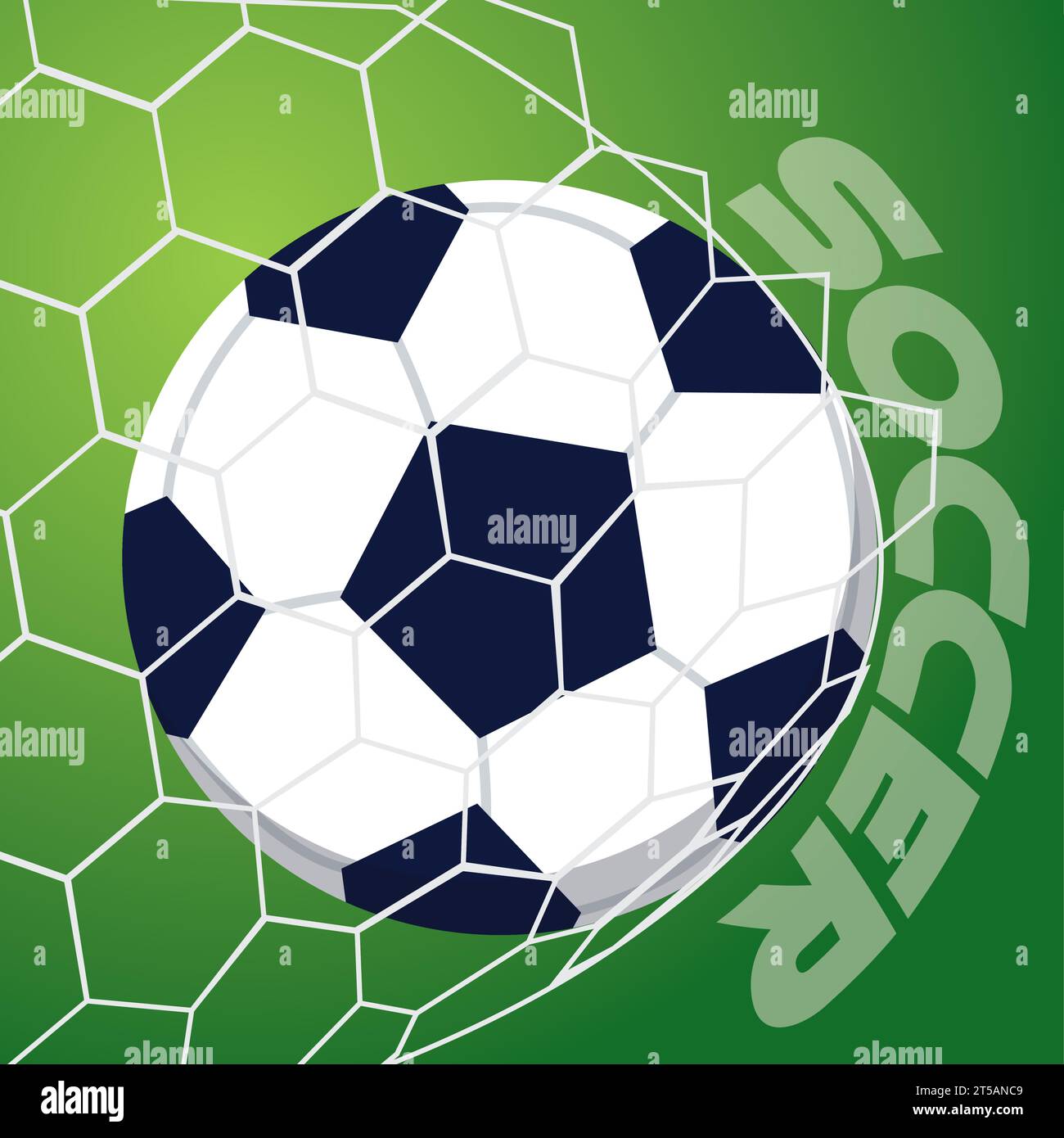 Soccer ball in a net Soccer poster Vector Stock Vector Image & Art - Alamy