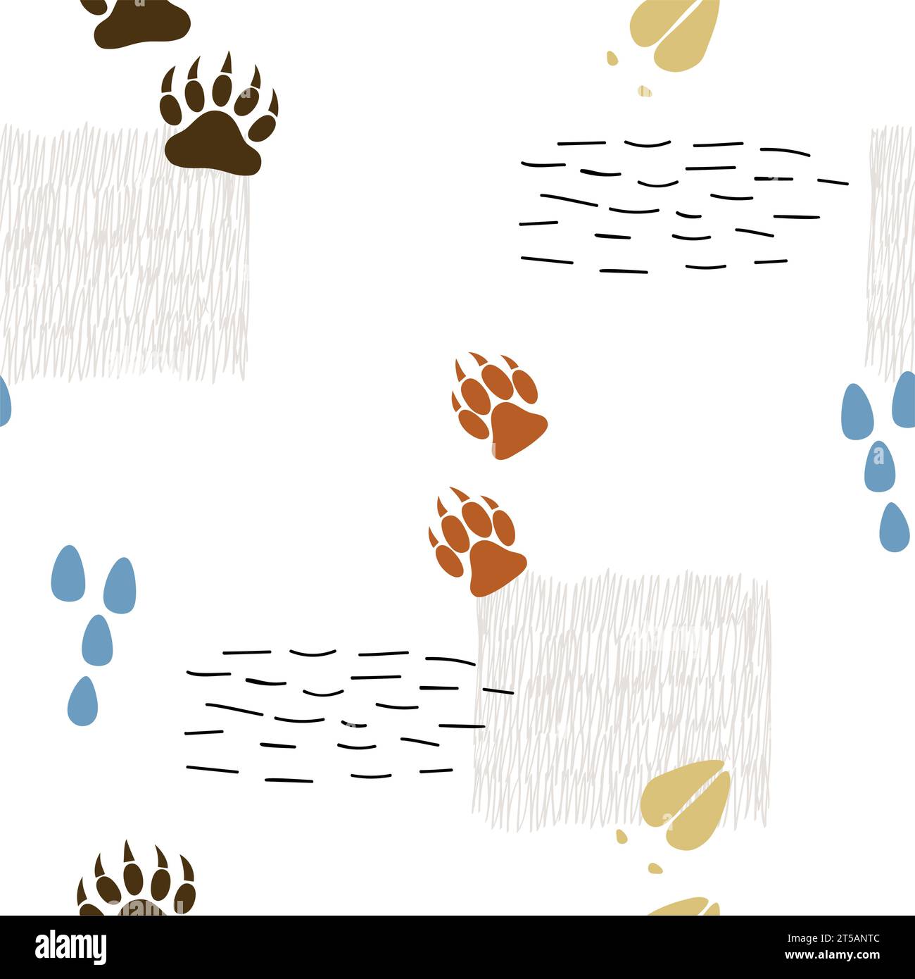 Vector footprint animals. Stock Vector