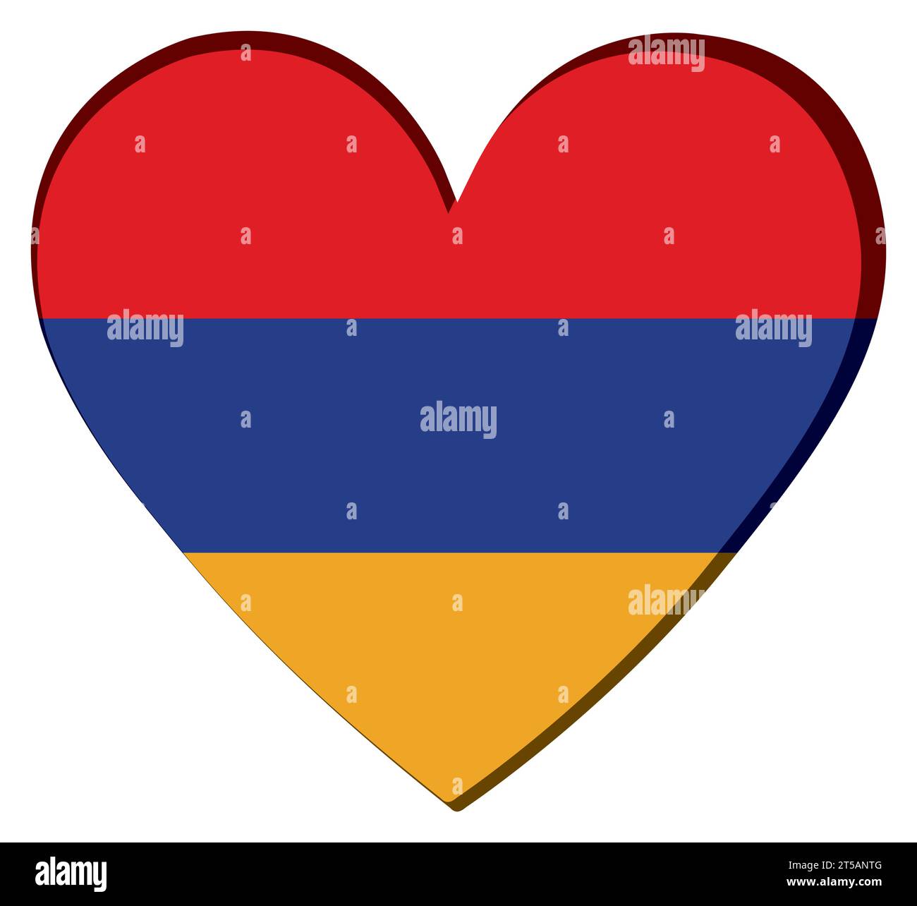 Isolated heart shape with the flag of Armenia Vector Stock Vector Image