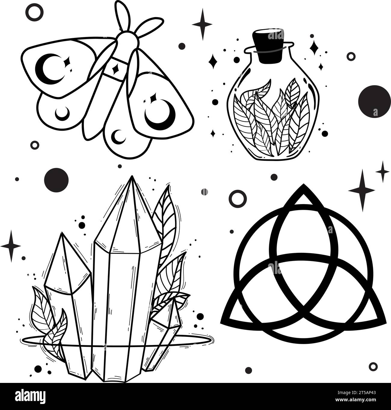 Seamless pattern background with esoterism icons Vector Stock Vector