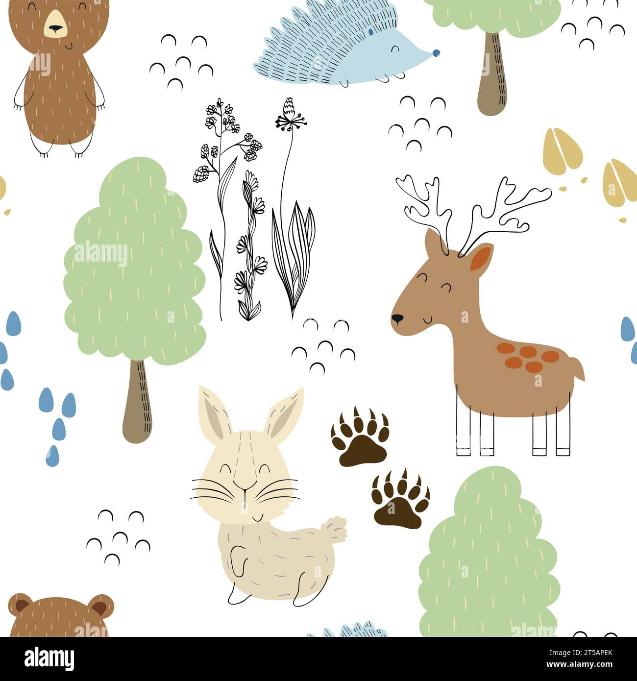 Vector forest pattern Stock Vector Image & Art - Alamy