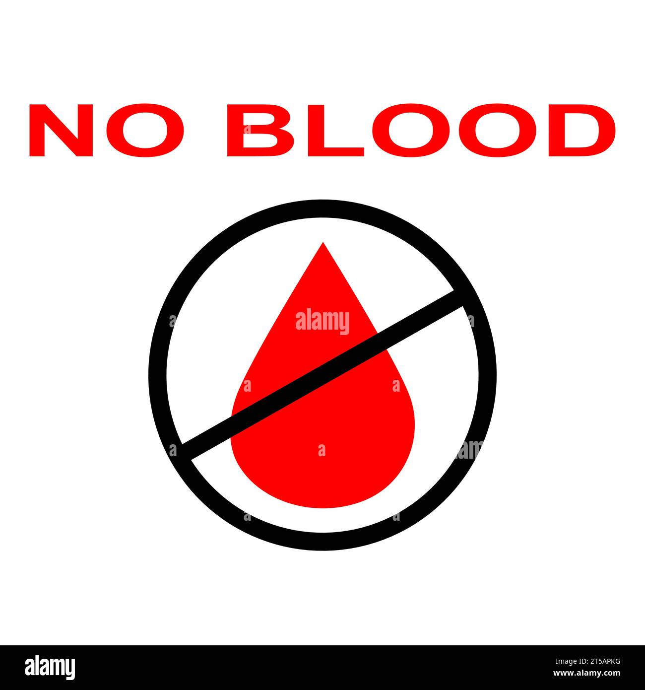 A label depicting the refusal of blood transfusion. Bloodless methods of treatment and surgery. Icon for keychain, sites, apps, labels, stickers and Stock Vector