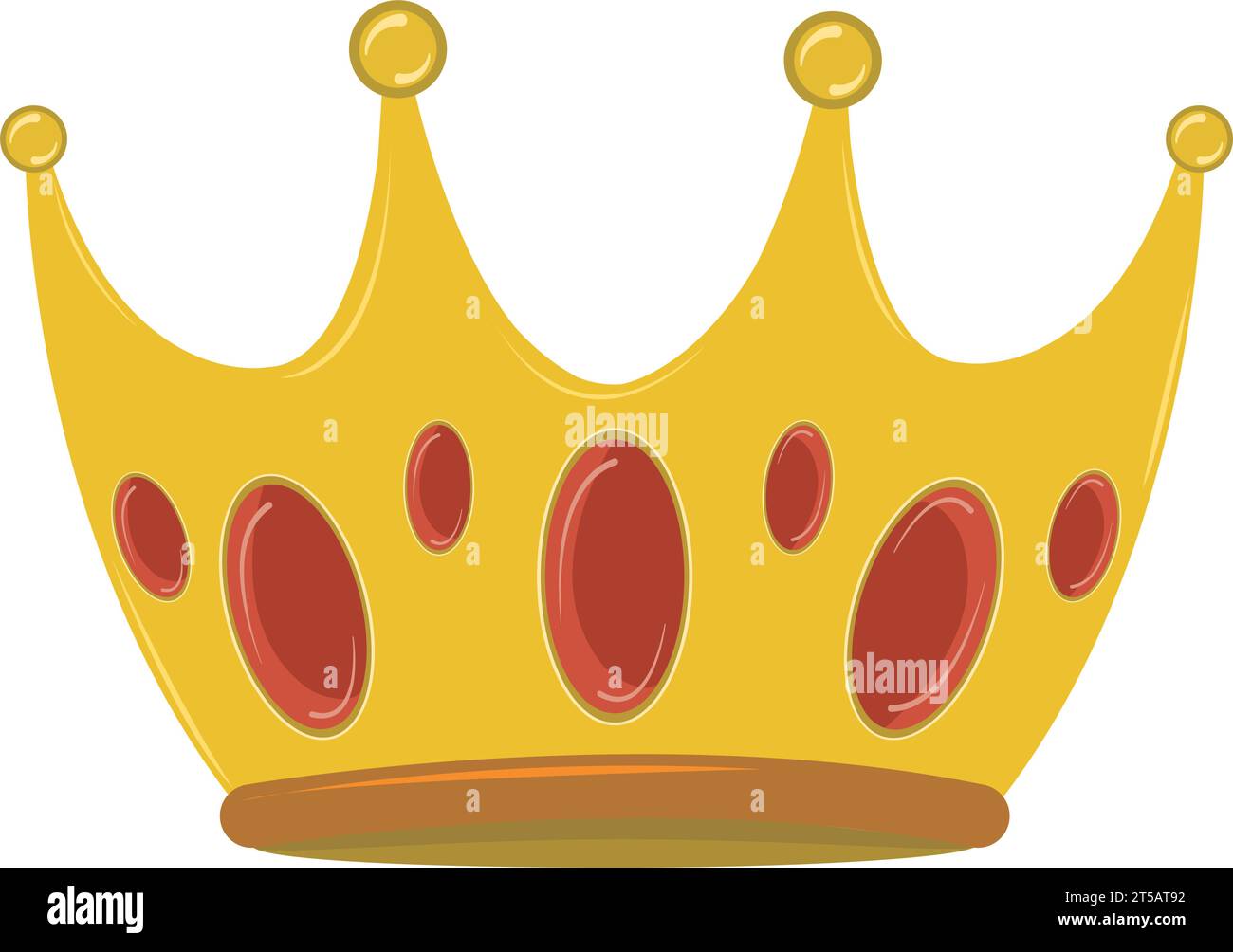 Isolated golden crown icon Royal accessory Vector Stock Vector Image ...