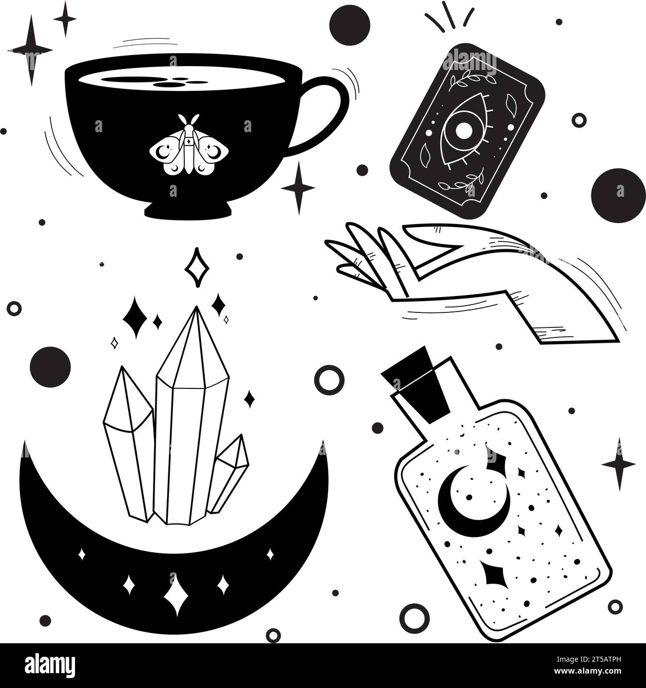 Seamless pattern background with esoterism icons Vector Stock Vector