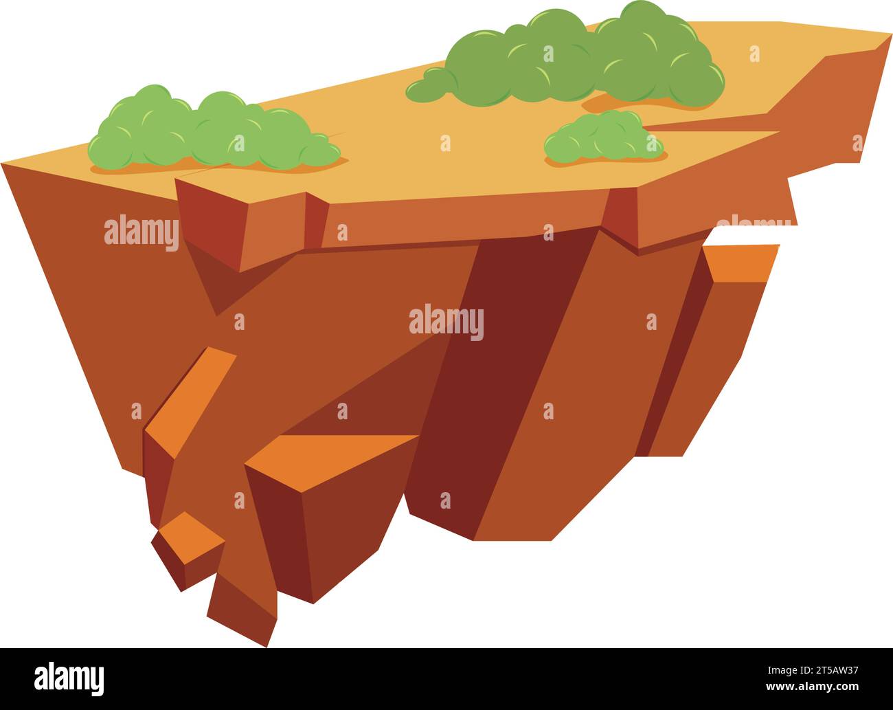 Isolated empty floating land icon Vector Stock Vector