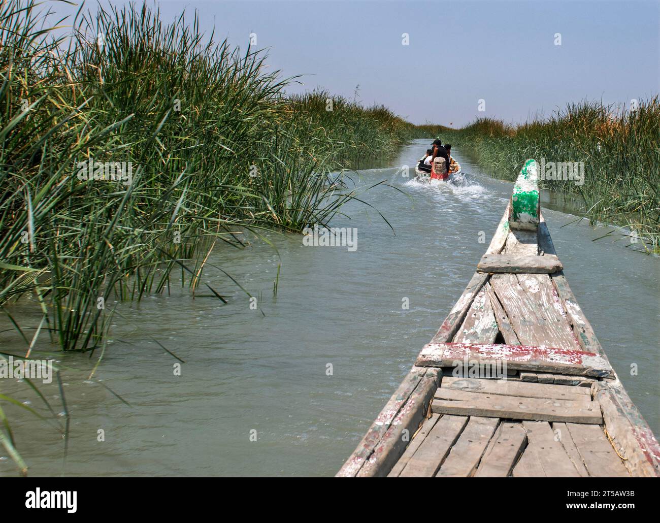 Chibayish marshes in Iraq Stock Photo