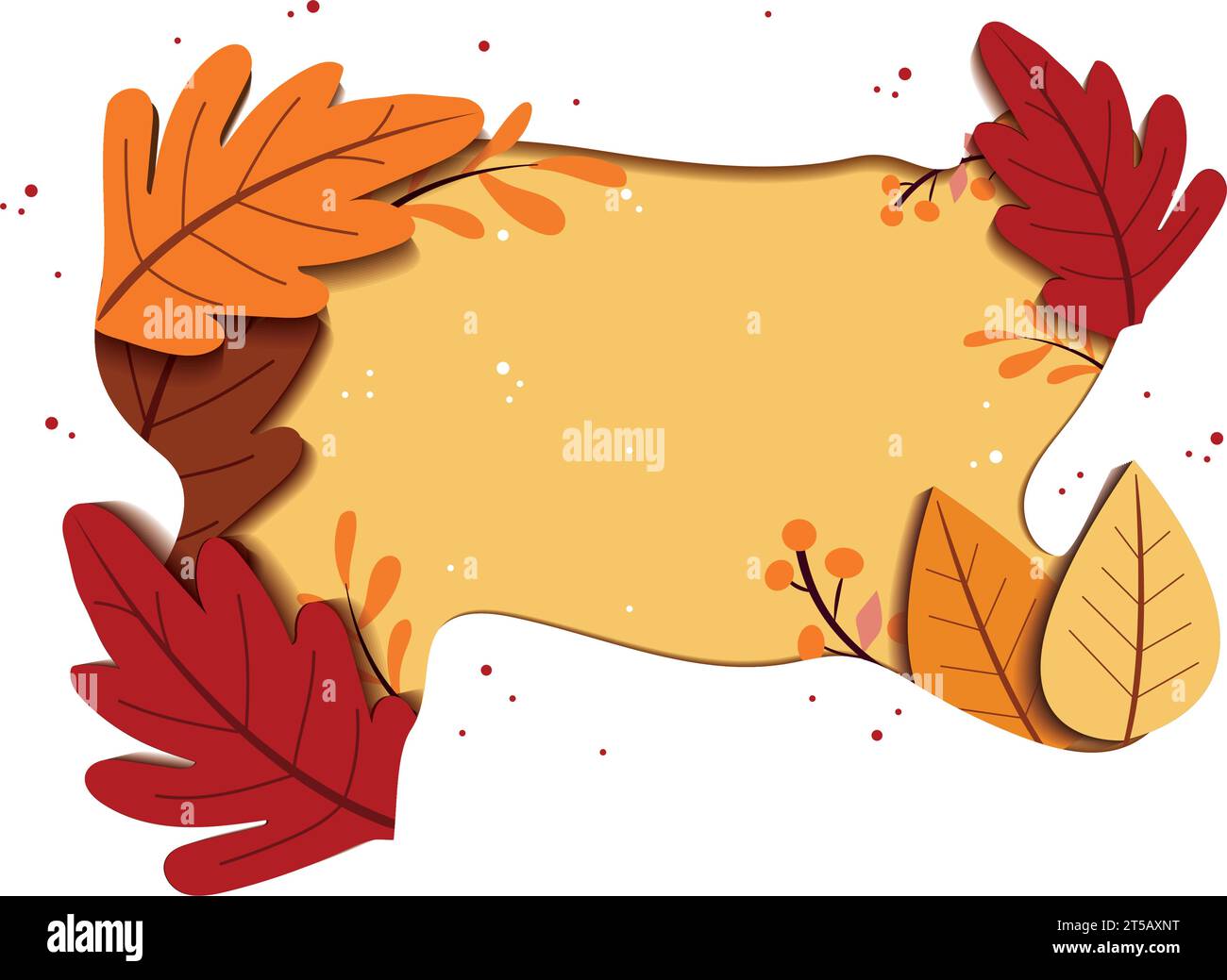 Empty paper on autumn Stock Vector Images - Alamy