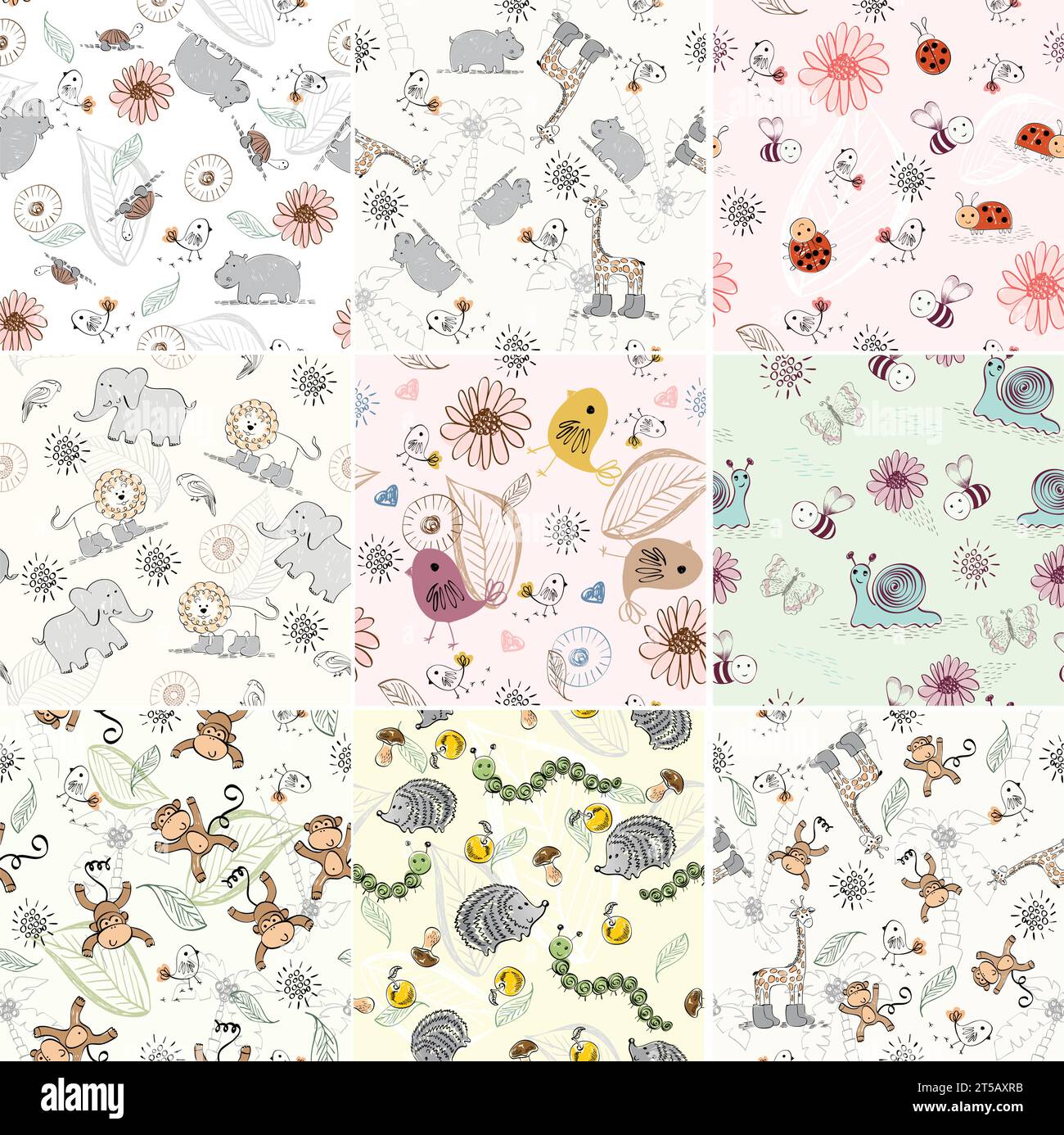 seamless patterns Stock Vector