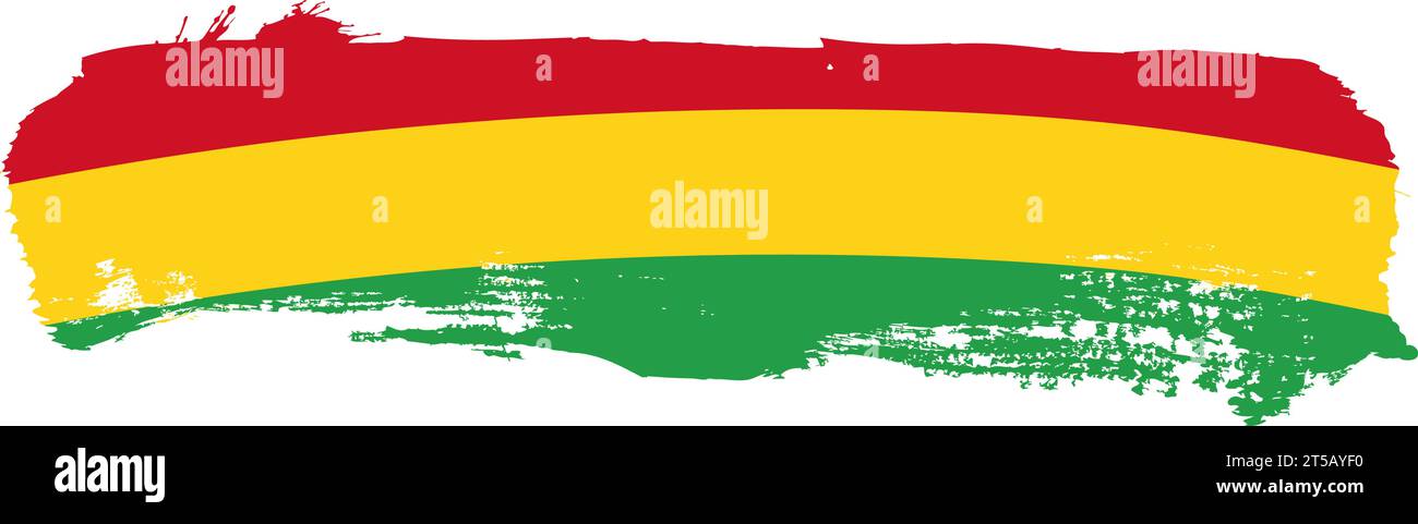 Guinea flag brush shape, vector illustration Stock Vector
