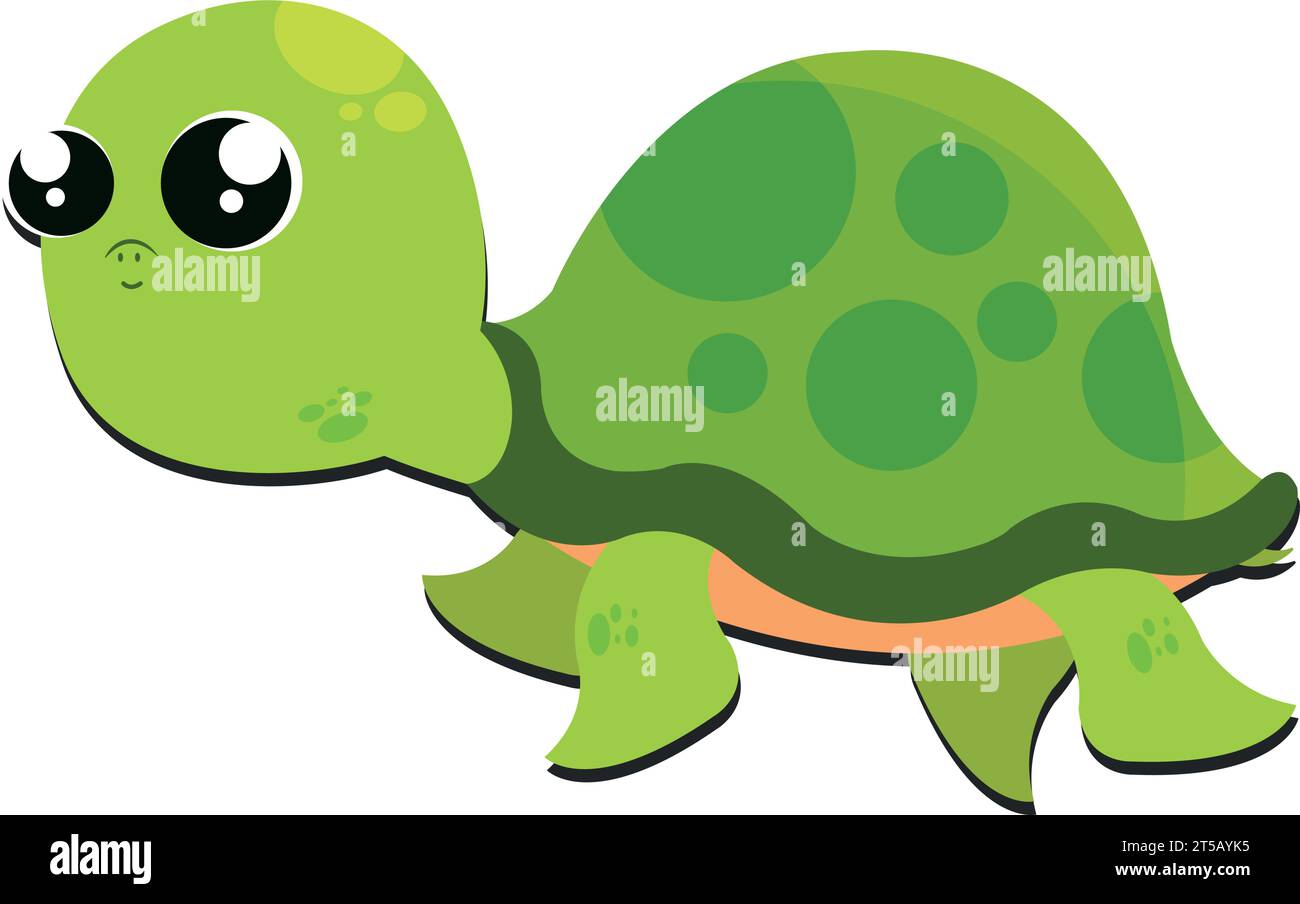 Isolated cute turtle character sketch icon Vector Stock Vector Image ...
