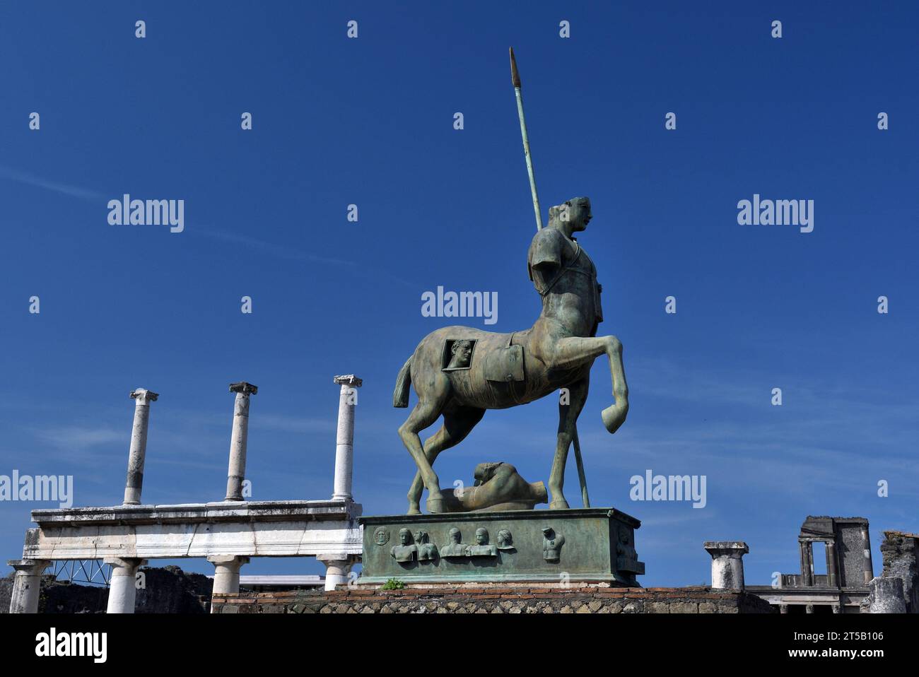 centauro;statue;pompeii forum;igor mitoraj; Stock Photo